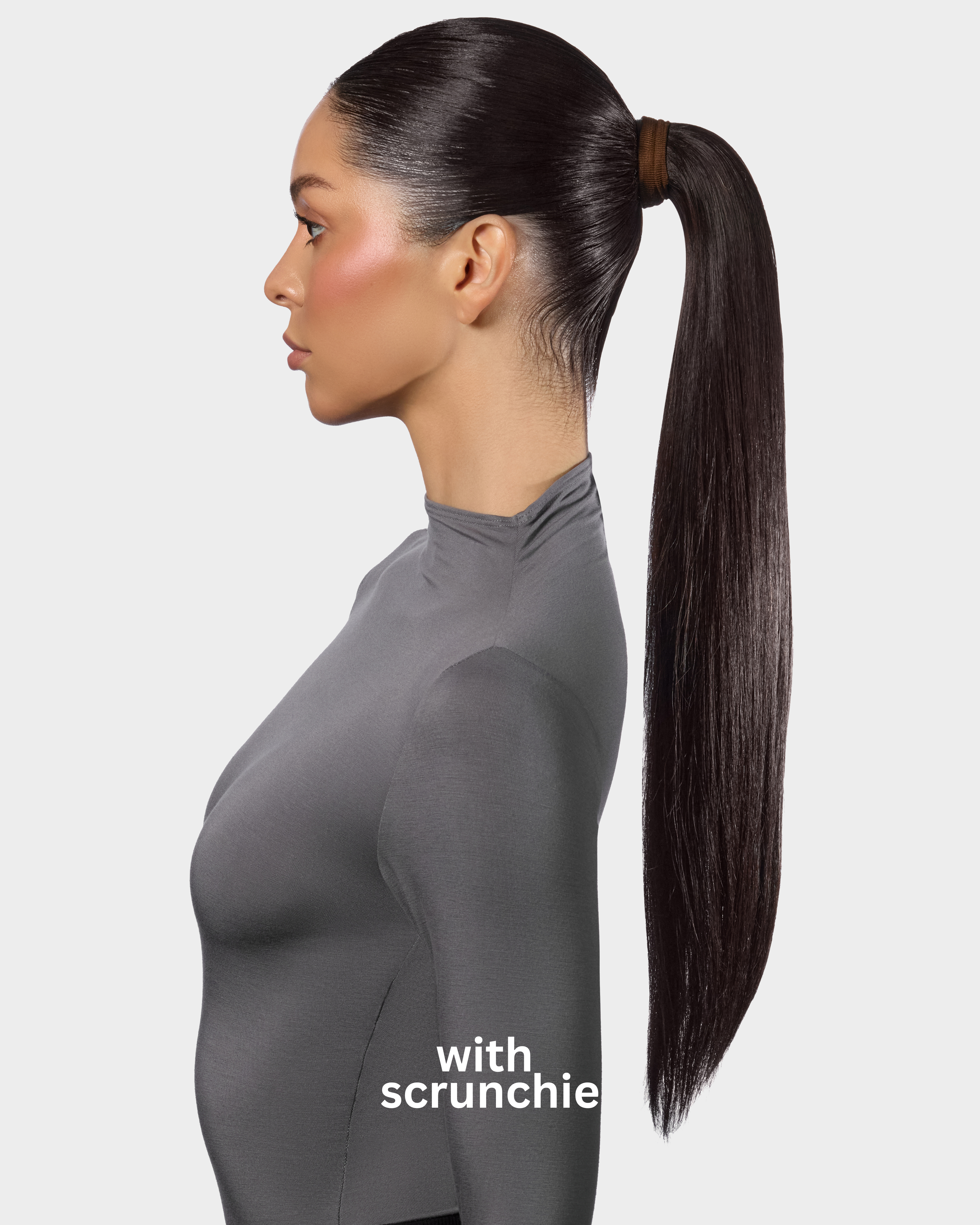 Silky Chocolate Ponytail Extension